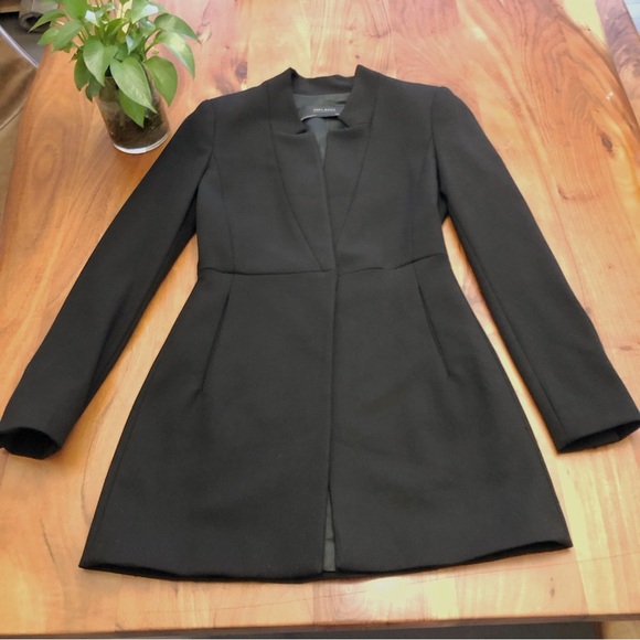 ZARA Black Minimalist Contemporary Workwear Blazer Jacket. Size XS. - Picture 8 of 16